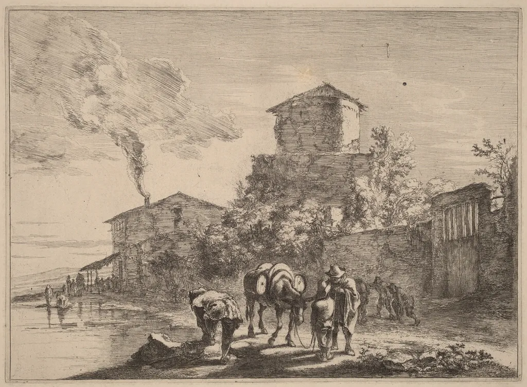 The Hinny Drover, via Appia, by Jan Both, ink