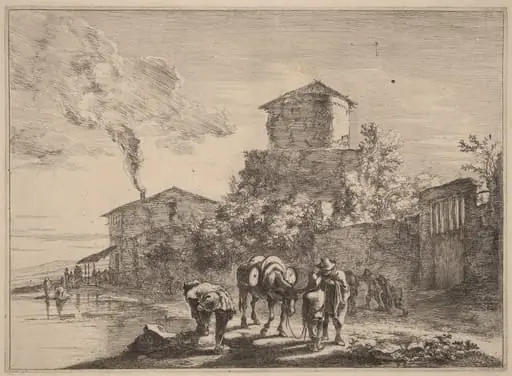 The Hinny Drover, via Appia, by Jan Both, ink