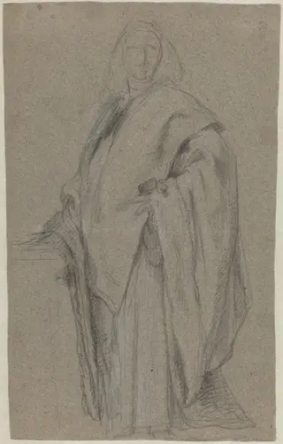 Portrait of a Procurator [verso], by Alessandro Longhi, chalk, 1773