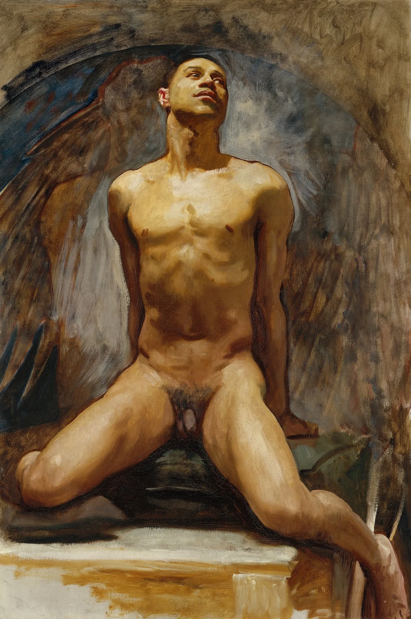 Nude Study of Thomas E. McKeller, detail