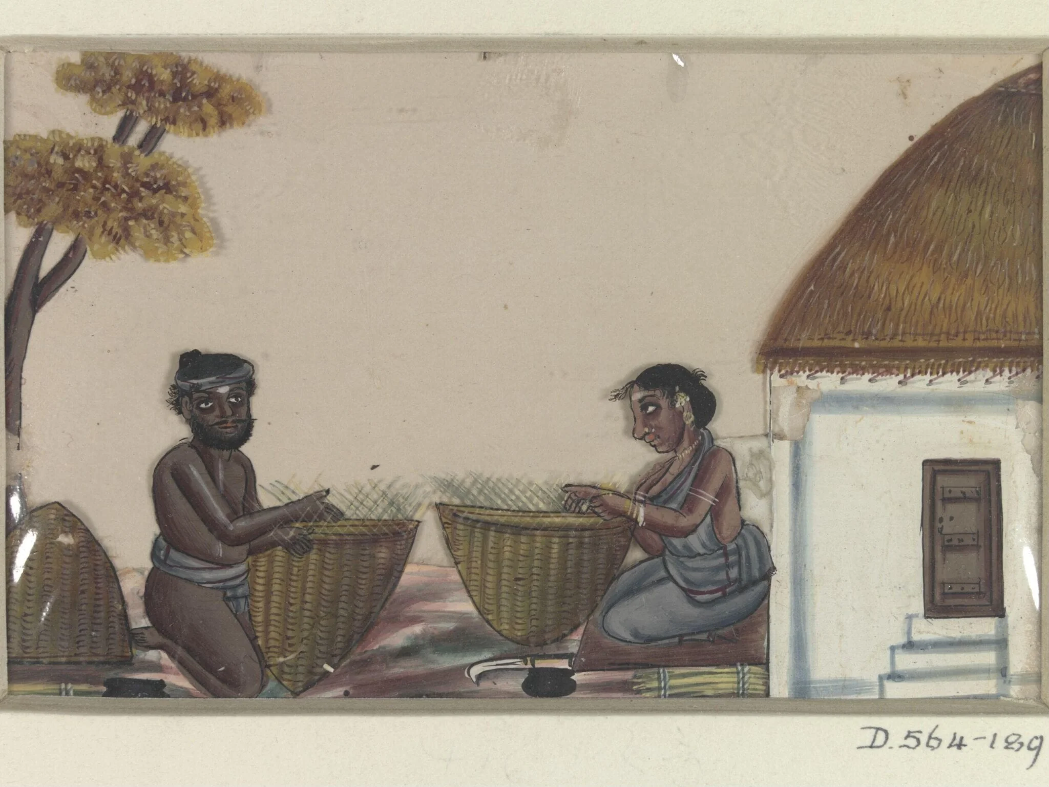One of twenty-two paintings depicting occupations, methods of transport and local monuments., detail