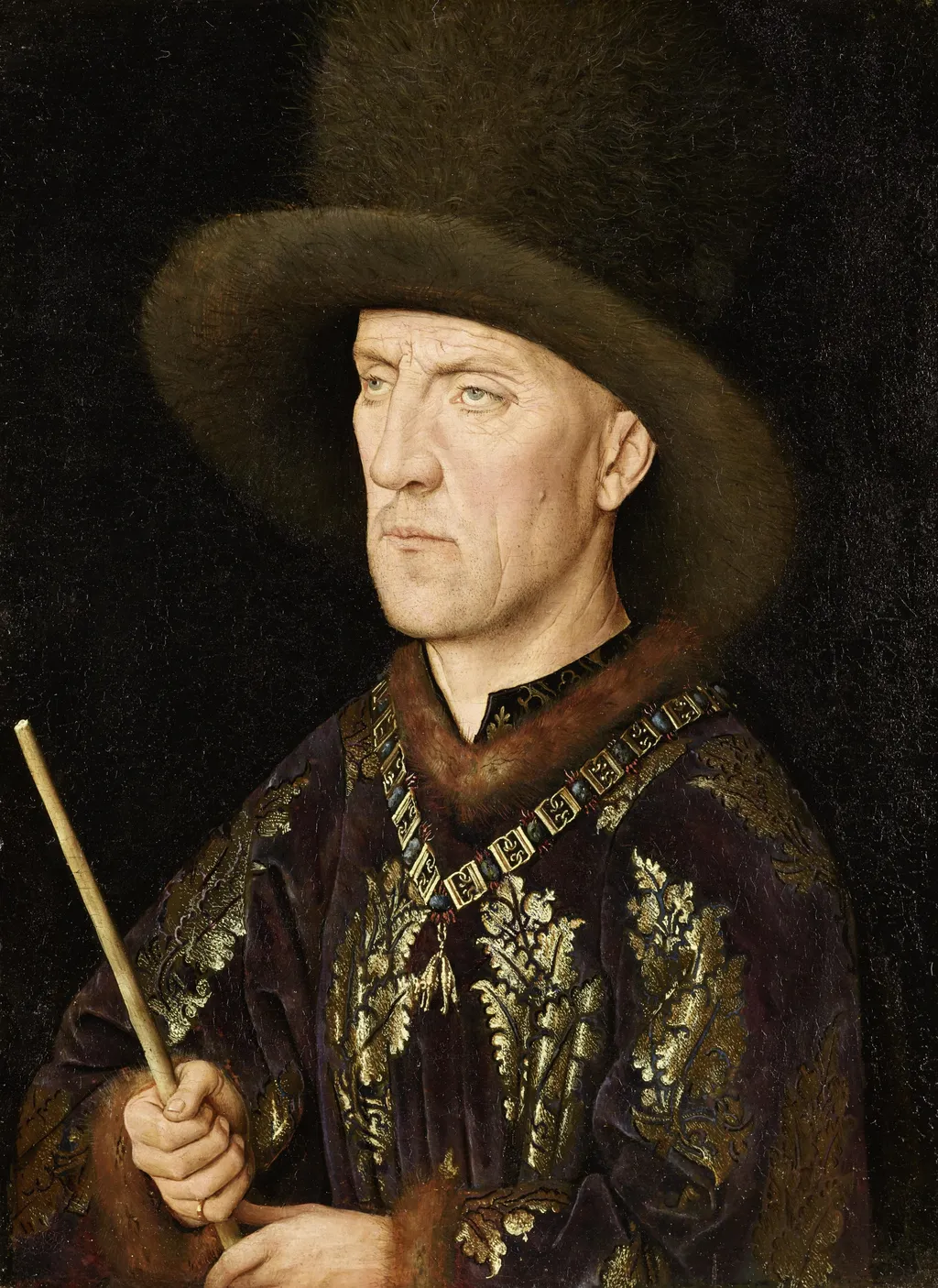 Portrait of Baudouin de Lannoy, by Jan van Eyck, oil, 1434