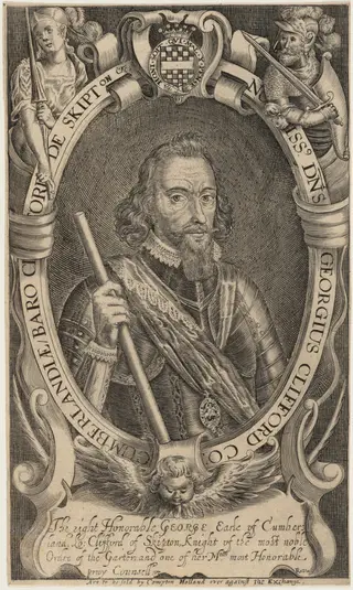 George Clifford, Third Earl of Cumberland, by Robert Vaughan, ink, 1640