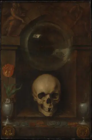 Vanitas Still Life, by Jacob de Gheyn II, oil, 1603