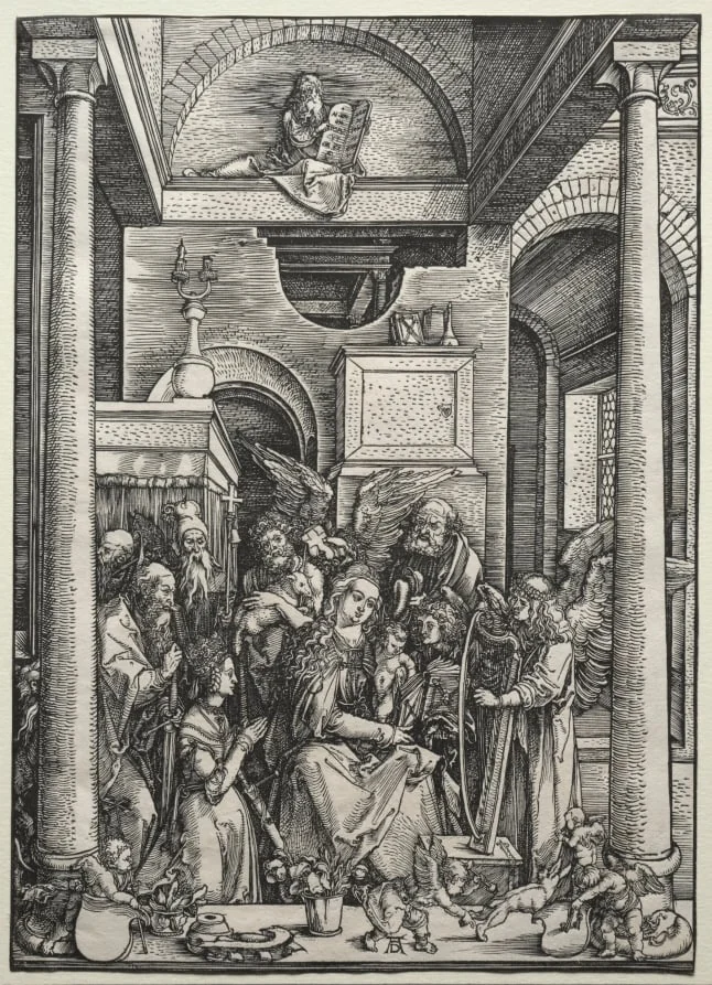 The Virgin and Child Surrounded by Saints and Angels, detail