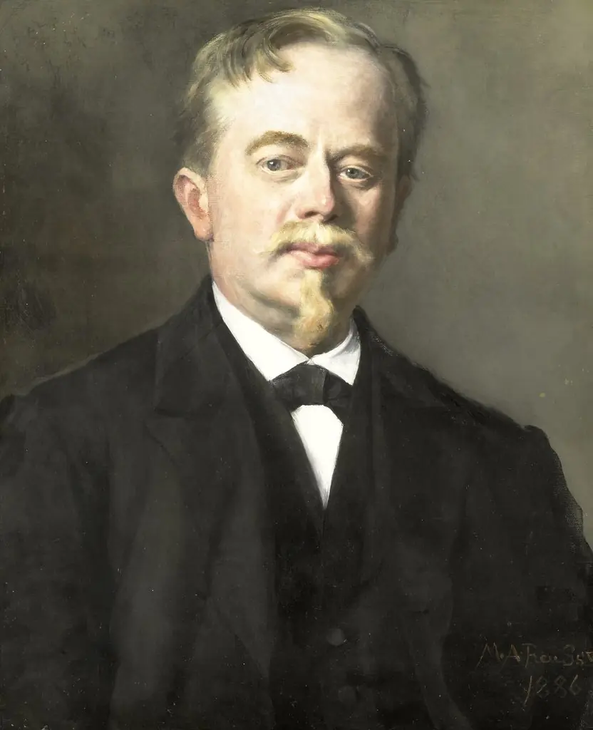 Portrait of August Allebé, by Princess Marie Alexandrine of Saxe-Weimar-Eisenach, oil, 1894