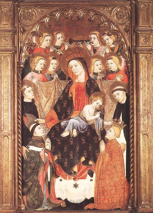 Virgin and Child with Angels and Saints, detail