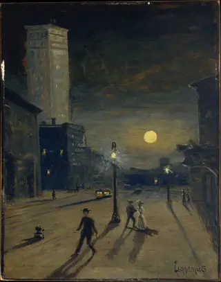 New York at Night, by Louis Eilshemius, unspecified, 1910