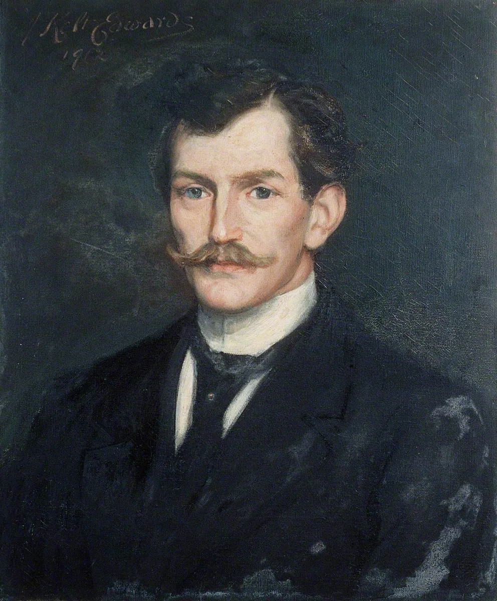 Portrait of a Young Man with a Moustache, detail