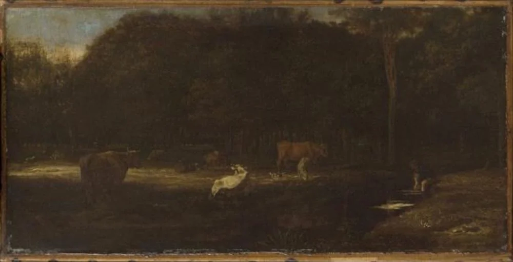 Cattle Grazing in a Wood, detail