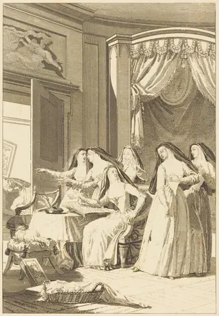 Soeur Jeanne, by Charles Emmanuel Patas, ink, 1773