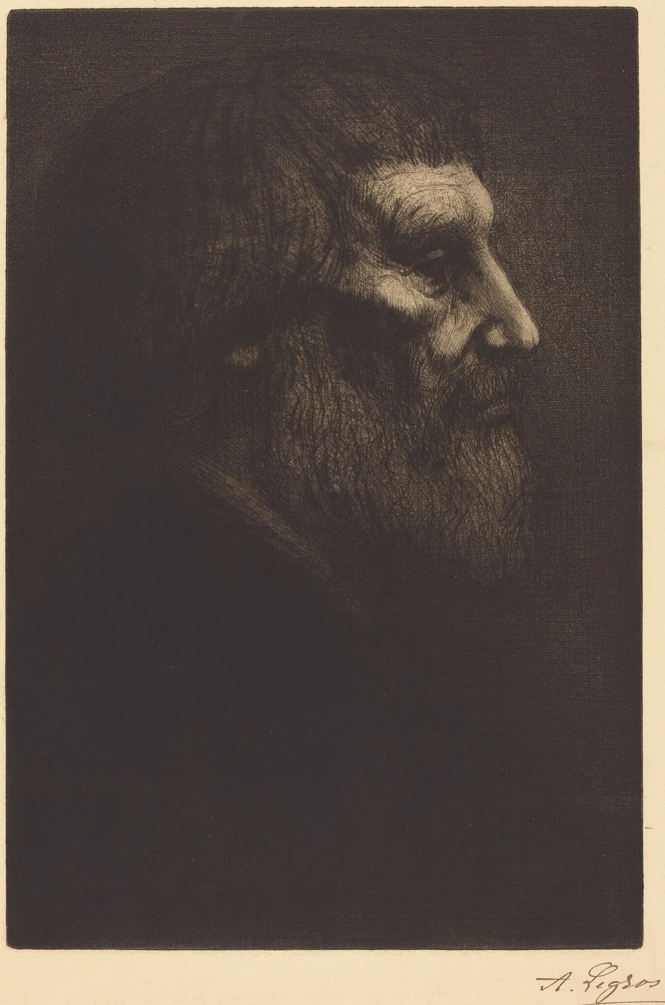 Head of a Beggar (Tete de mendiant), detail