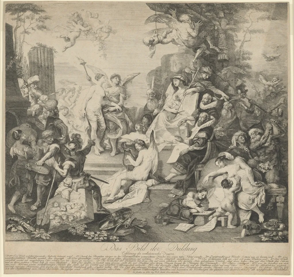 Das Bild der Düldung (Allegory of Tolerance), by Franz Anton Maulbertsch, ink, 1785
