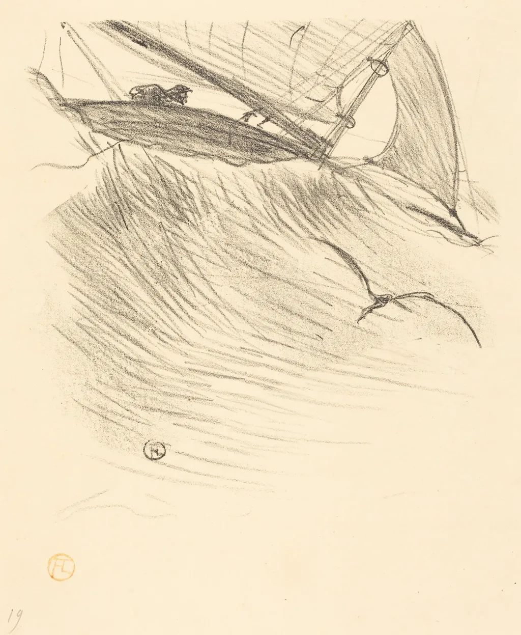 Les hirondelles de mer, by Henri de Toulouse-Lautrec, ink, 1895