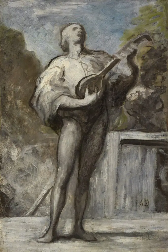 The Troubadour, by Honoré Daumier, unspecified, 1868