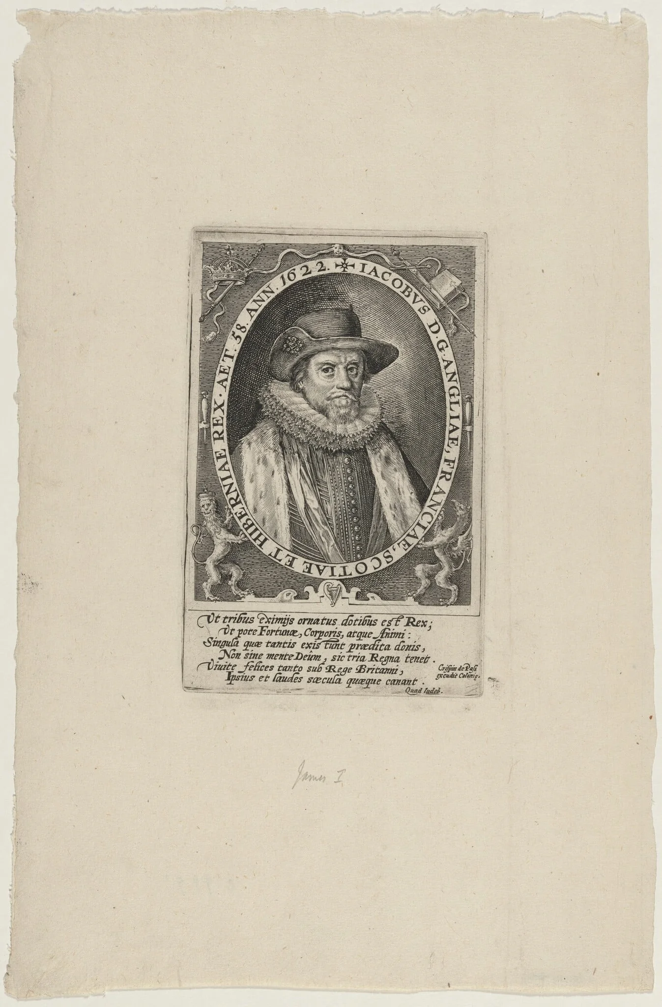 James I, King of England, detail