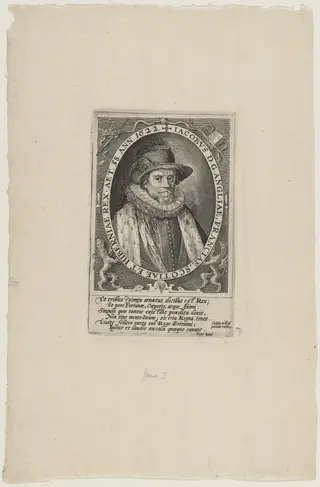 James I, King of England, by Crispijn van de Passe I, ink, 1622
