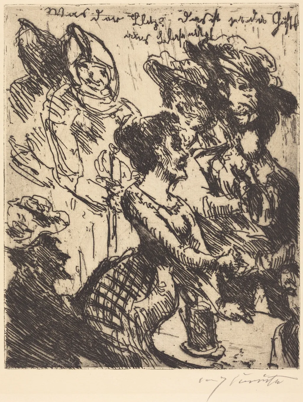 "Was der blitz! Das ist ja die gustel von blasewitz" ("What's That! It's Gustel von Blasewitz"), by Lovis Corinth, ink, 1923