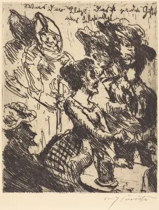 "Was der blitz! Das ist ja die gustel von blasewitz" ("What's That! It's Gustel von Blasewitz"), by Lovis Corinth, ink, 1923
