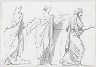Figures from the Sarcophagus of the Muses, by Jacques-Louis David, 1778
