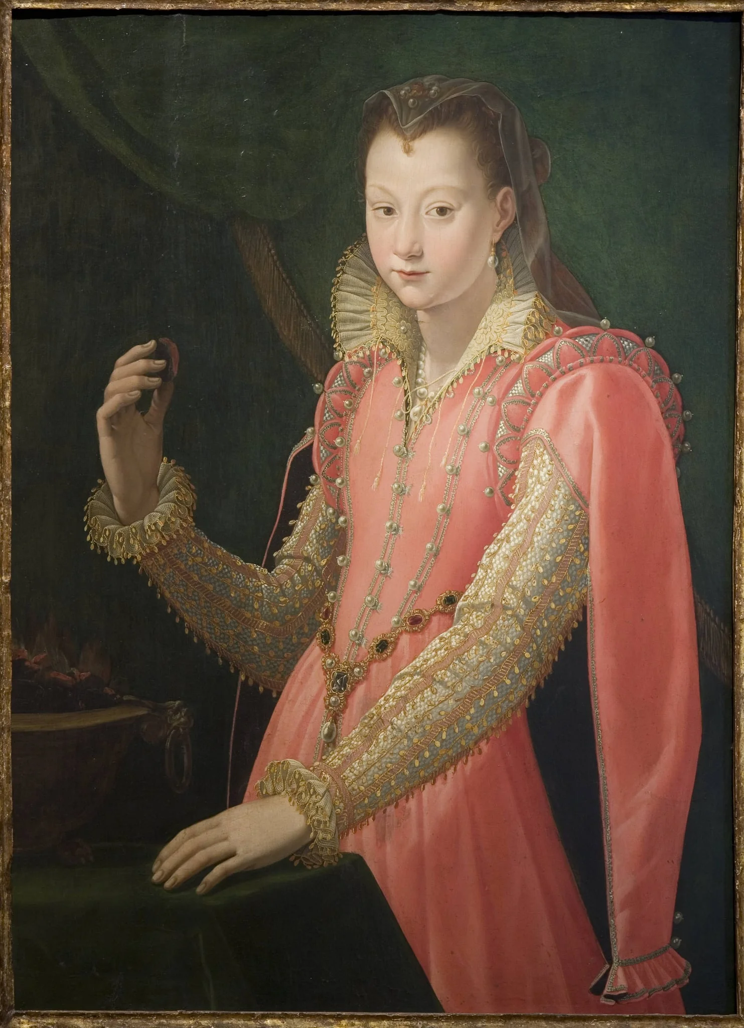 Portrait of a Young Woman as Portia Catonis, detail