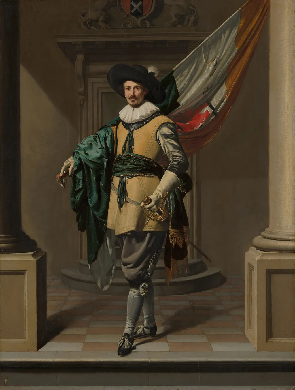 Portrait of Loef Vredericx (1590-1668) as an Ensign, by Thomas de Keyser, oil, 1626