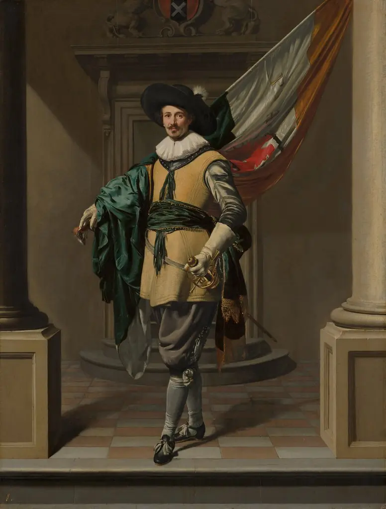 Portrait of Loef Vredericx (1590-1668) as an Ensign, by Thomas de Keyser, oil, 1626