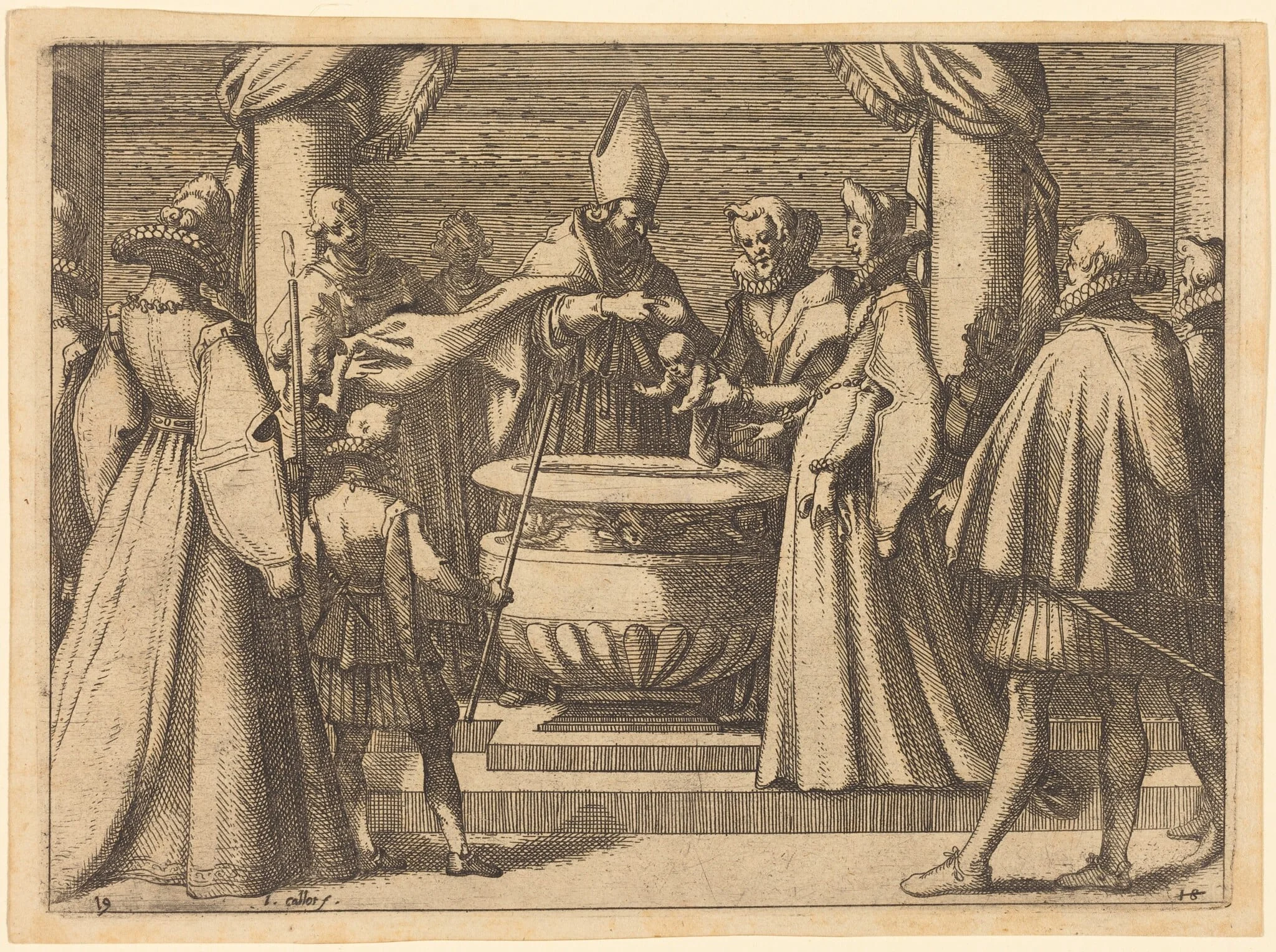 Baptism of the Prince of Spain, detail