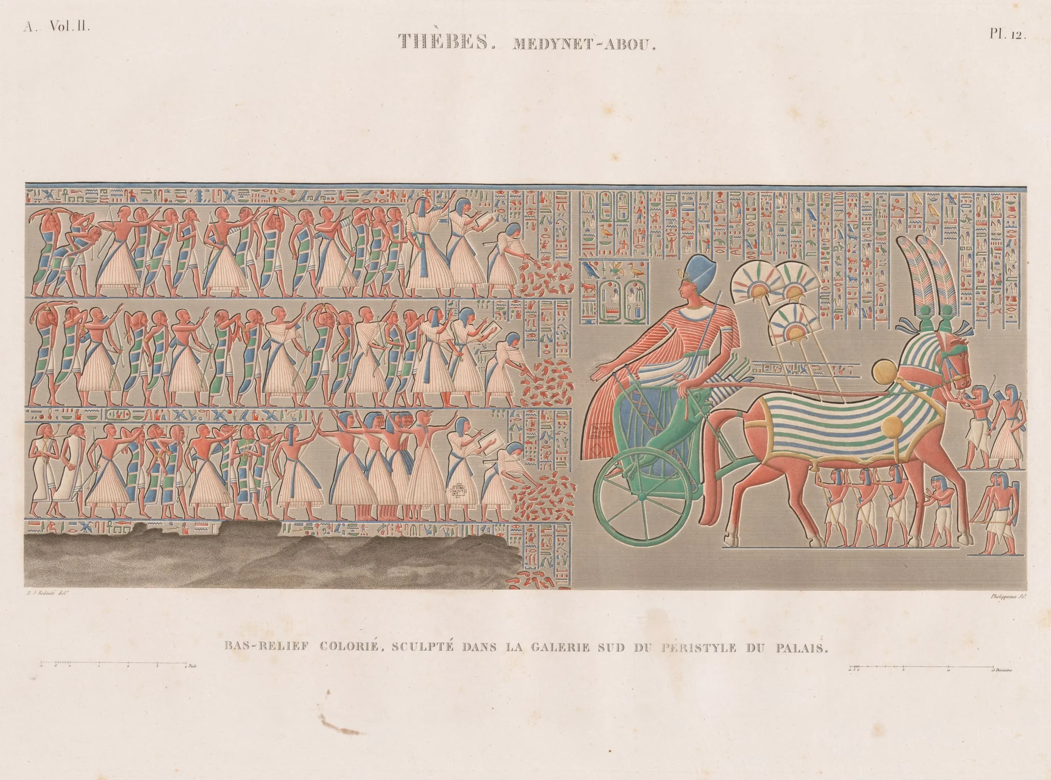 Description of Egypt: Thebes. Medynet-Abou, Vol. II, Pl. 12, detail