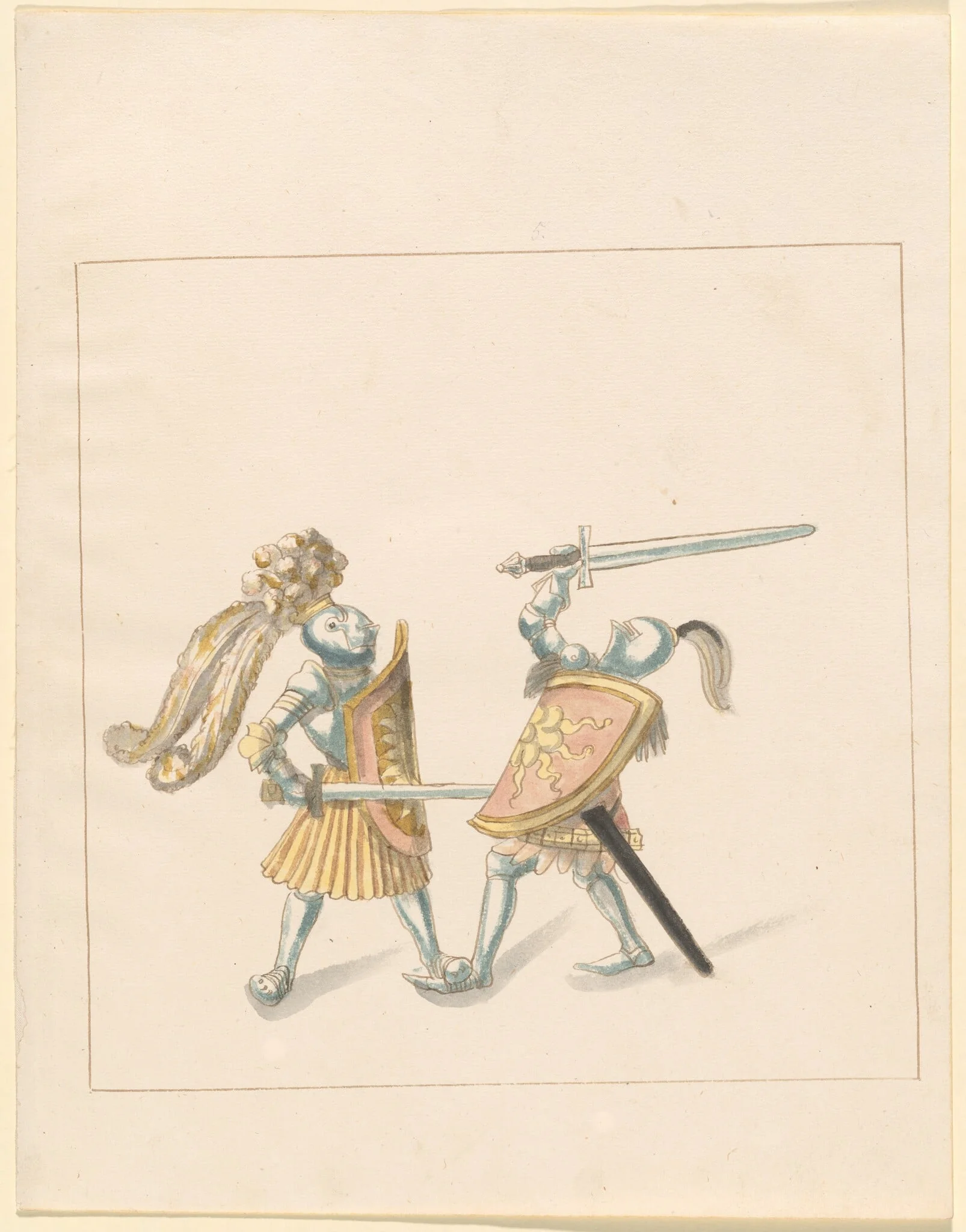 Foot Combat with Longswords and Shields, detail