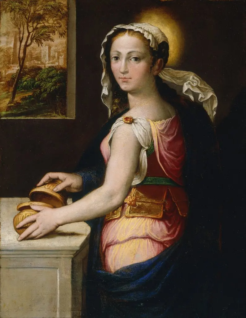 Mary Magdalene, by Bernardino Campi, oil, 1556