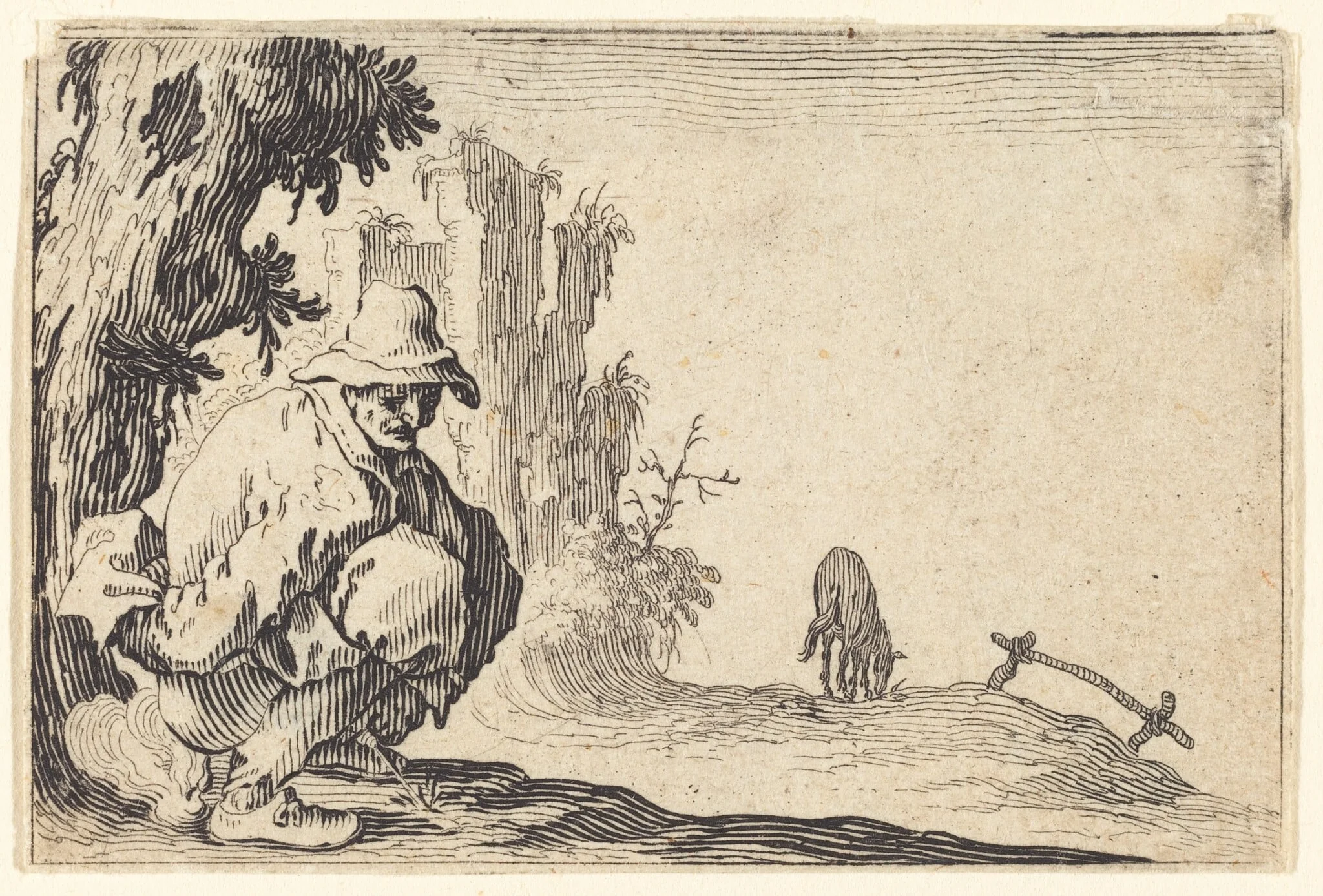 Peasant Defecating, detail