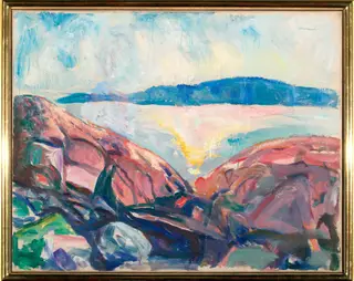 Red Rocks, by Edvard Munch, oil, 1915