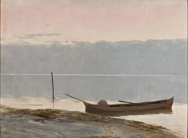 Landscape with a Canoe in the Border, detail