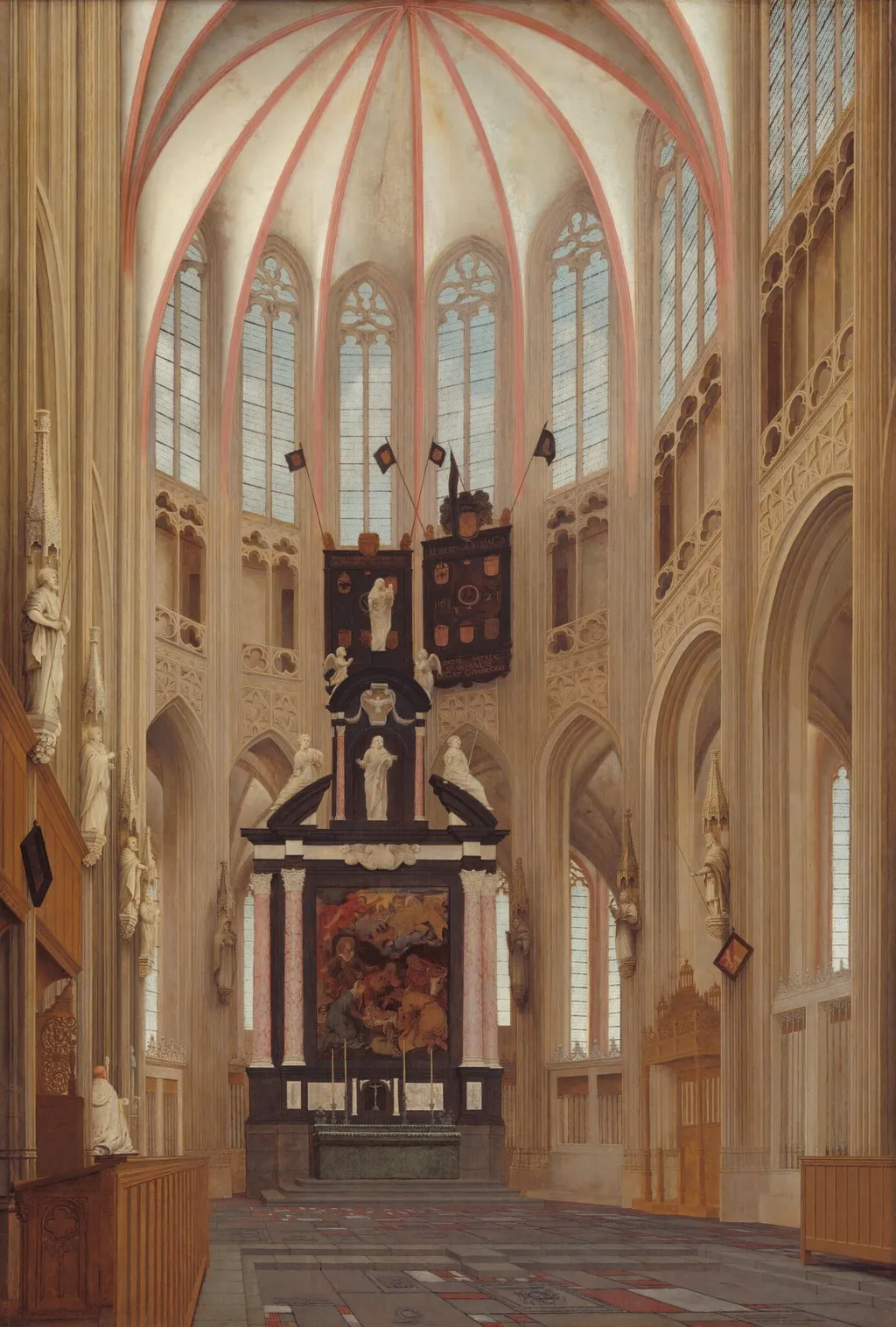 Cathedral of Saint John at 's-Hertogenbosch, by Pieter Jansz Saenredam, oil, 1646