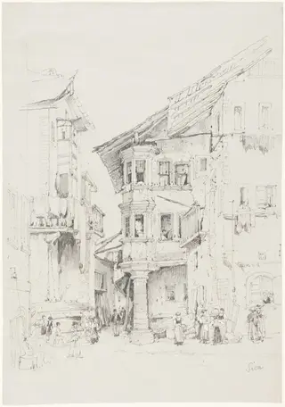 Sion, by Samuel Prout, graphite, 1830