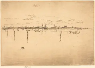Little Venice, by James McNeill Whistler, ink, 1880