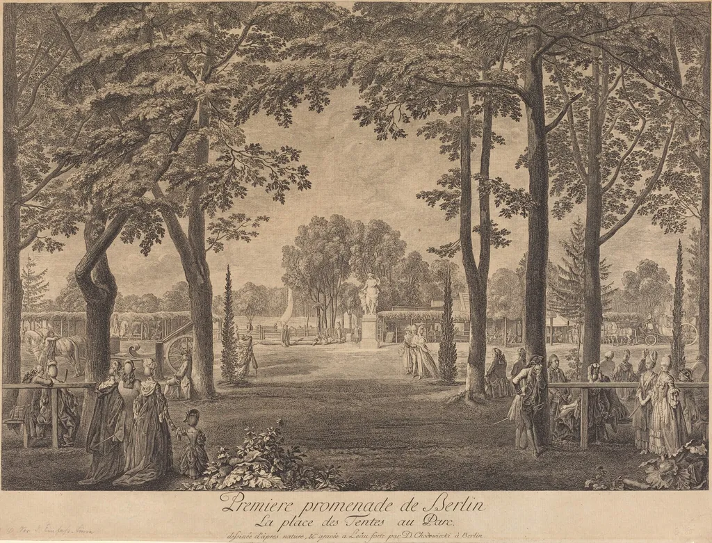 Premiere promenade de Berlin, by Daniel Nikolaus Chodowiecki, ink, 1772