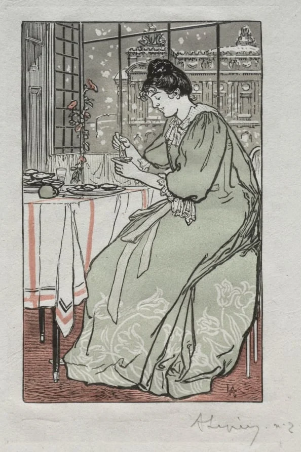 Paris Almanac, 1897: Winter, detail