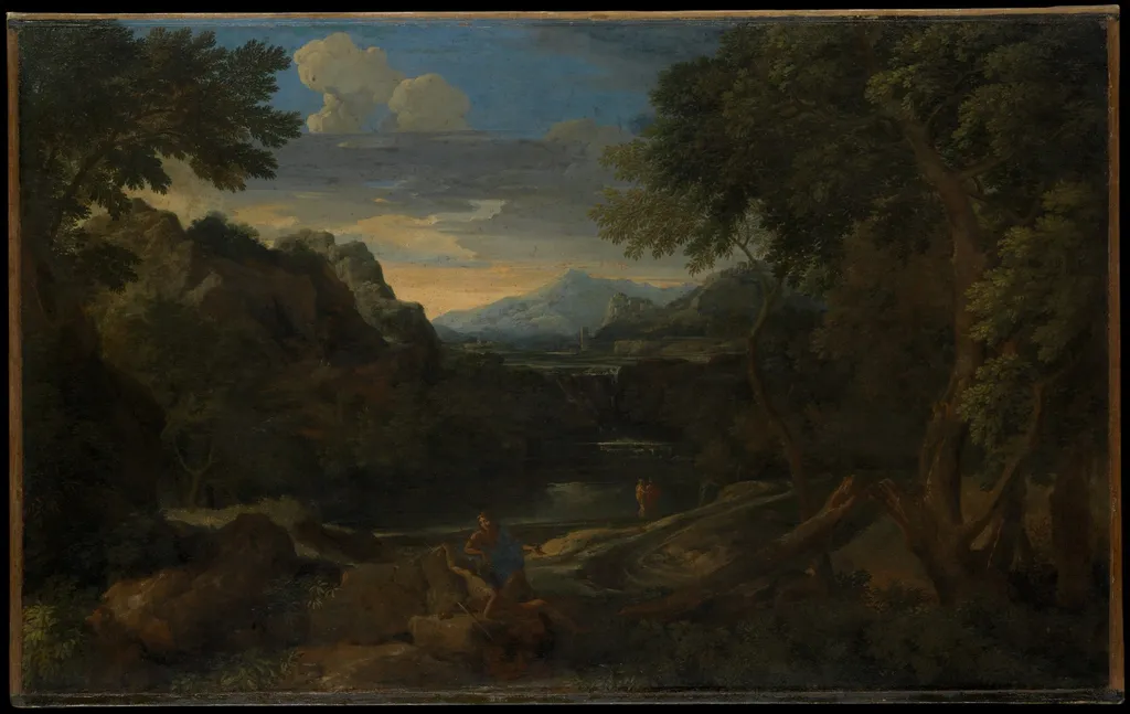 Imaginary Landscape, by Gaspard Dughet, oil, 1655