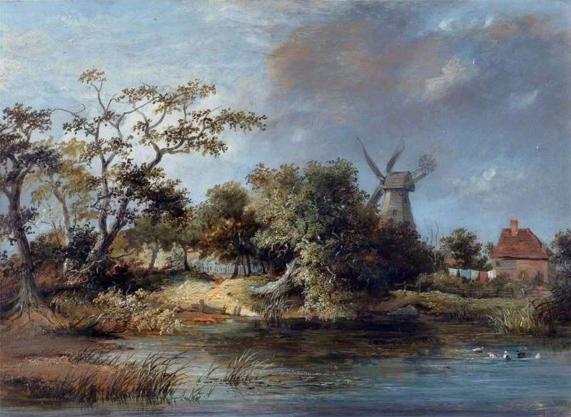 Ponds and a Windmill, Hastings, detail