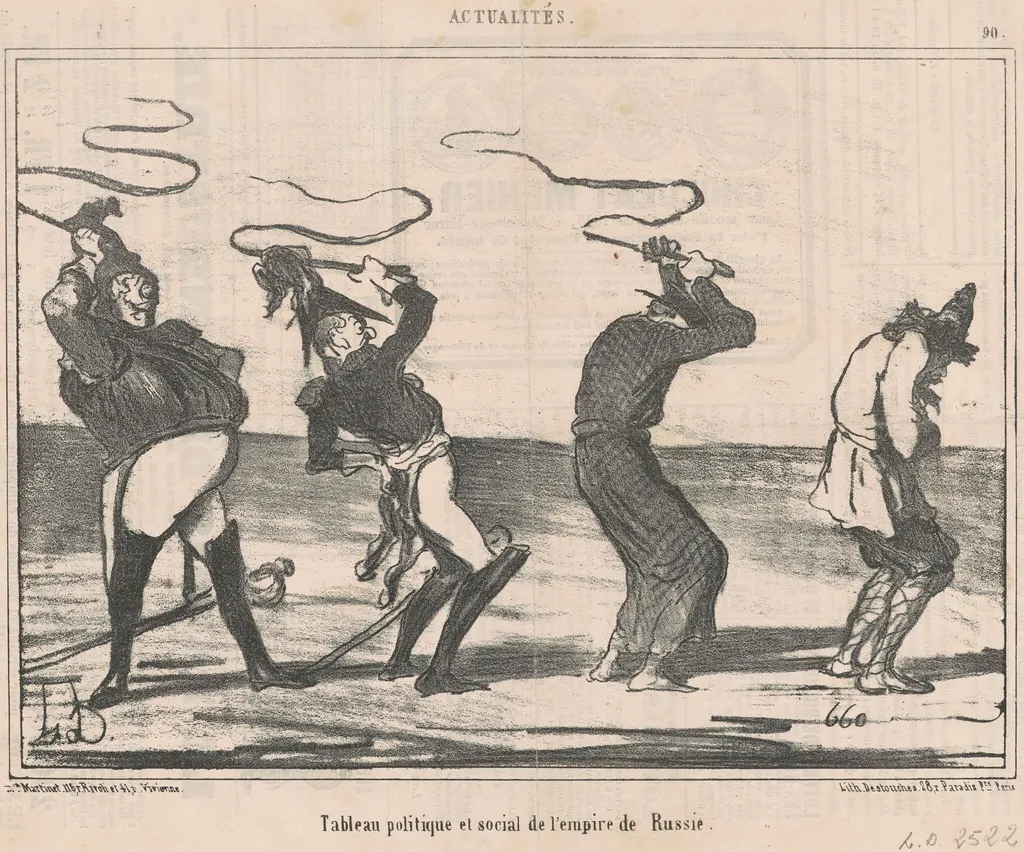Tableau ... de l'empire de russie, by Honoré Daumier, ink, 1854