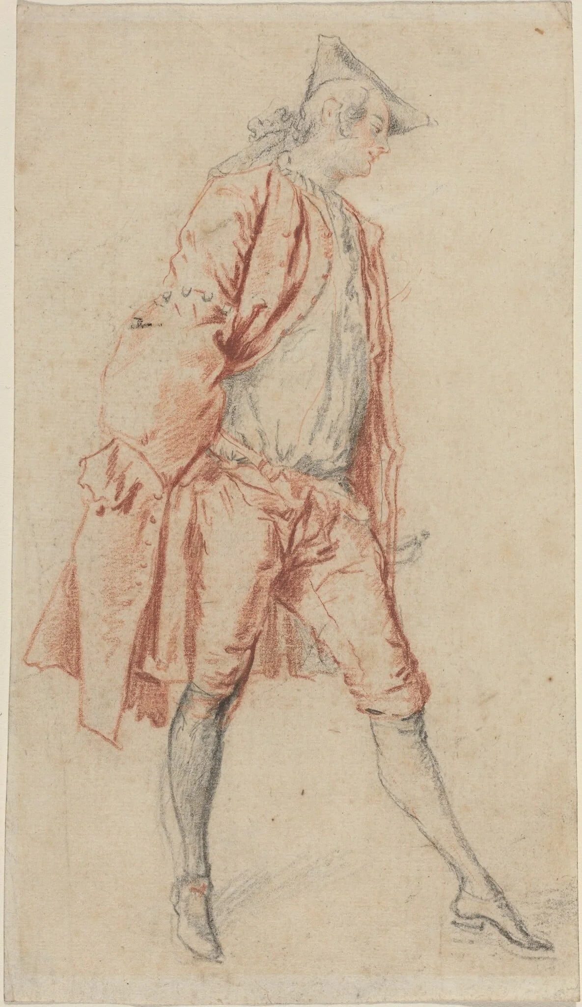 A French Gentleman Standing, detail