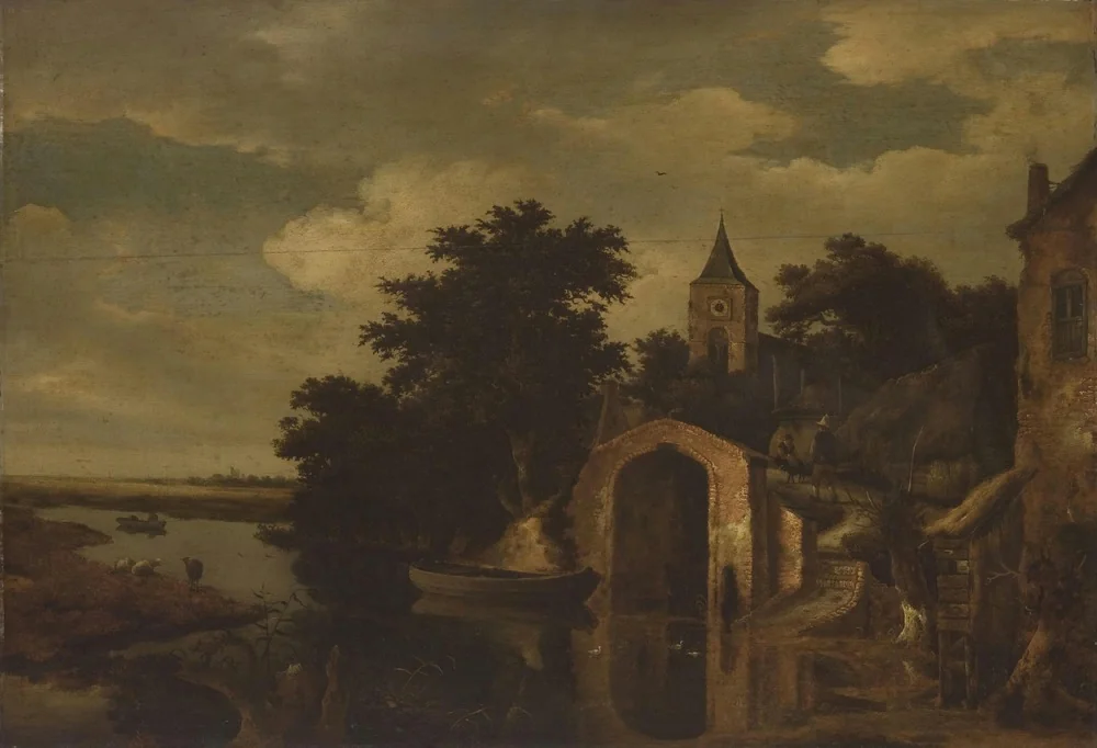 Landscape with a Canal, detail