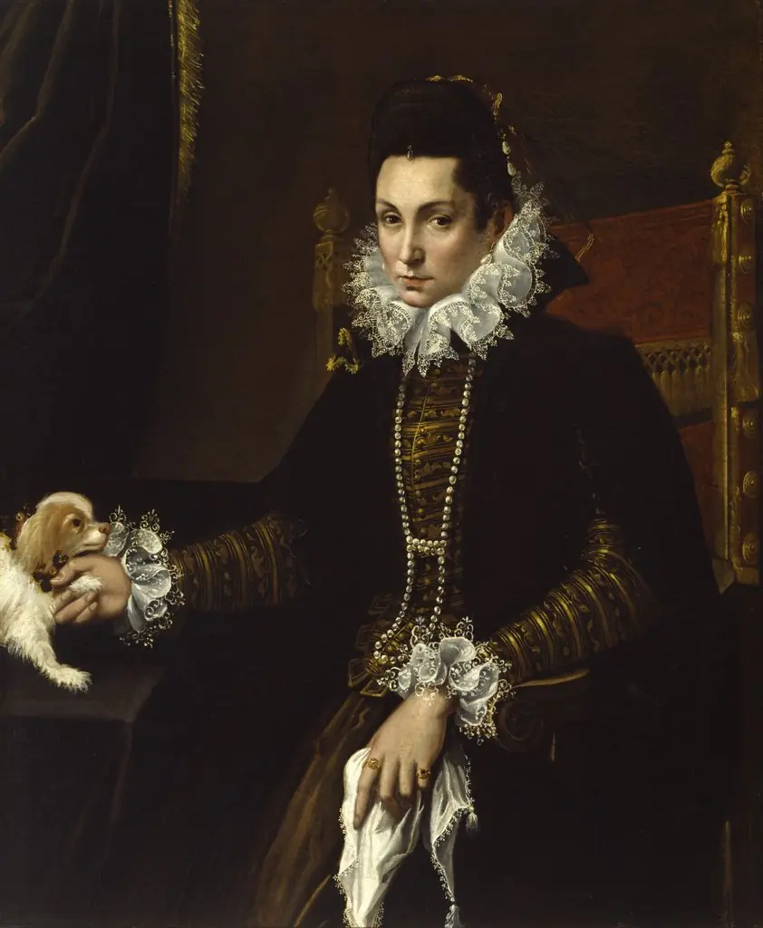 Portrait of Ginevra Aldrovandi Hercolani, by Lavinia Fontana, oil, 1596