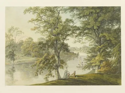 Wynnstay Park, Derbyshire, by John Emes, watercolor, 1795