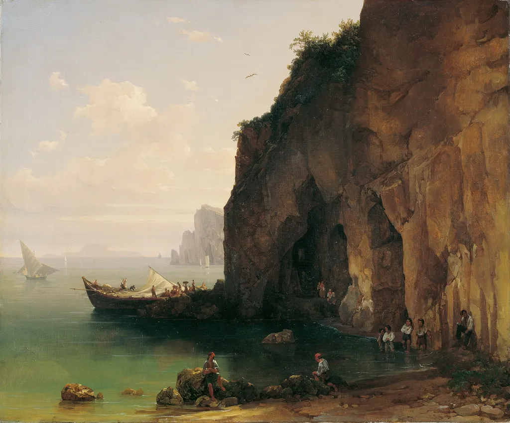 Küste von Sorrent, by Thomas Ender, oil, 1829