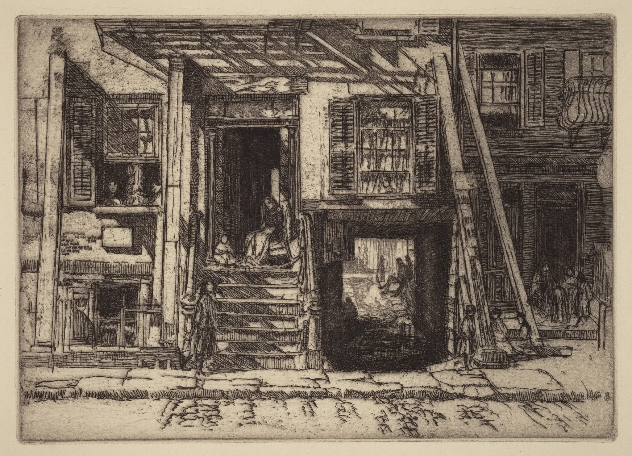 The Condemned Tenement, NY, detail