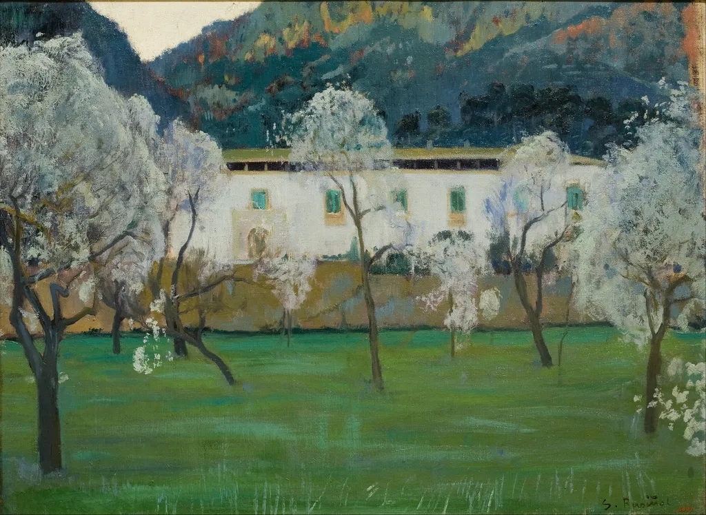White 'Masia' (Bunyola, Majorca), by Santiago Rusiñol i Prats, oil, 1902