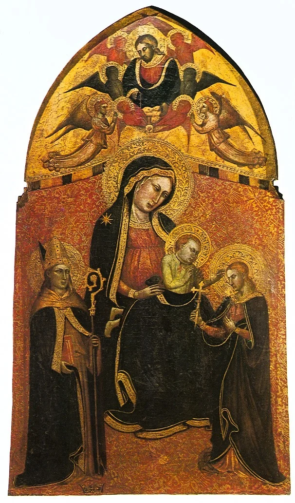 Virgin and Child with saints, detail